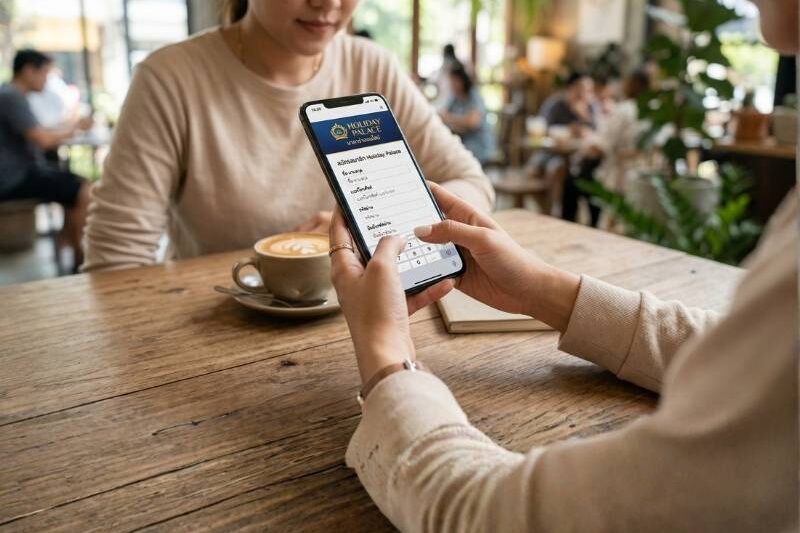 สมัคร Holiday Palace บาคาร่าออนไลน์ ผ่านมือถือ เข้าใจขั้นตอนใช้งานบนหน้าจอมือถือ