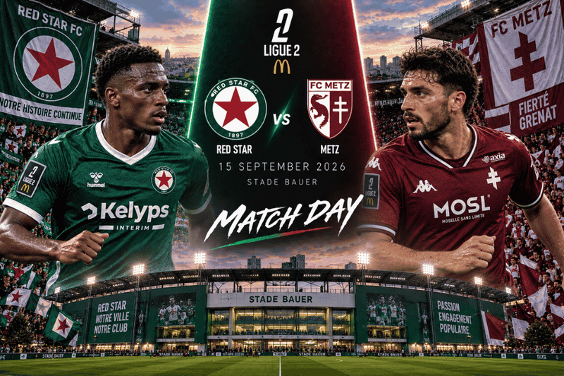 วิเคราะห์บอล Red Star พบ เม็ตซ์ ลีก เดอซ์ ฝรั่งเศส 15 กันยายน 2026