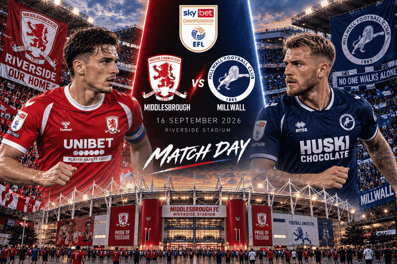 วิเคราะห์บอล มิดเดิ้ลสโบรช์ พบ มิลล์วอลล์ 16 กันยายน 2026 แชมเปี้ยนชิพ อังกฤษ