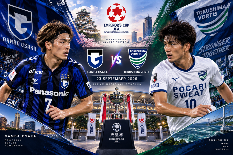 วิเคราะห์บอลวันนี้ กัมบะ โอซาก้า พบ โทคุชิมะ วอร์ติส เอ็มเพอเรอร์ คัพ 23 กันยายน 2026